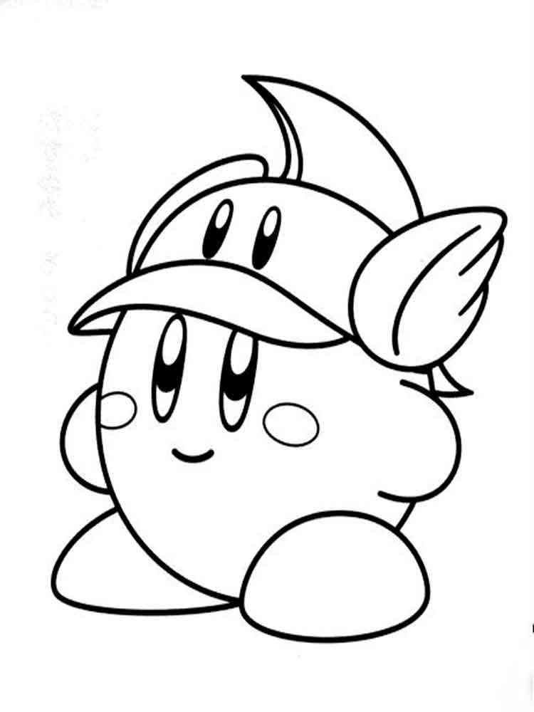 Kirby in Helmet coloring page