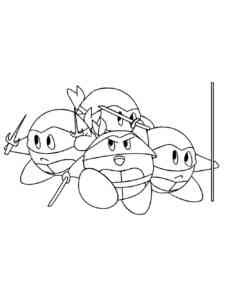 Ninja Turtles Kirby coloring page