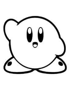 Cute Kirby coloring page