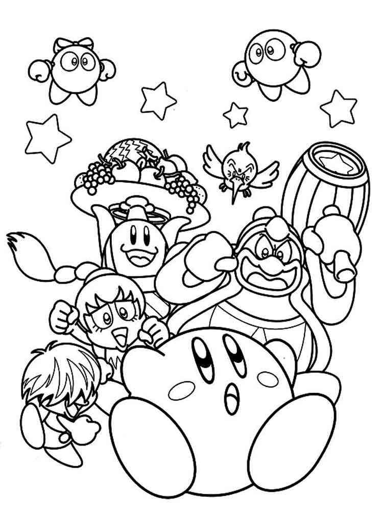 Kirby Characters coloring page