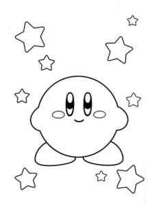 Lovely Kirby coloring page