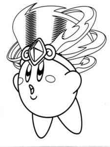Fire Kirby coloring page