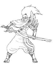 Yasuo League Of Legends coloring page