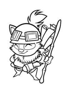 Teemo League Of Legends coloring page