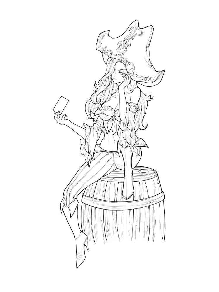 Miss Fortune League Of Legends coloring page