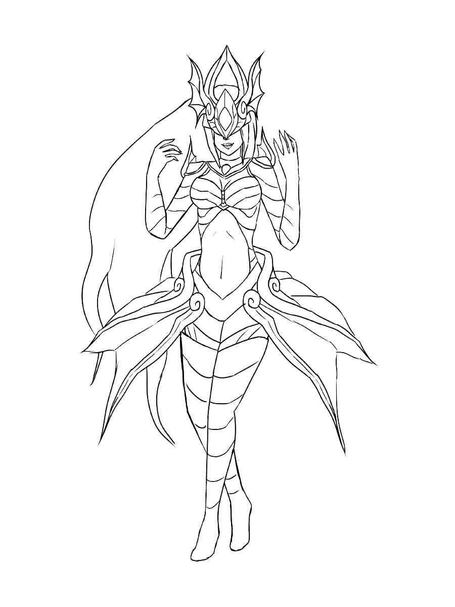 Sona League Of Legends coloring page