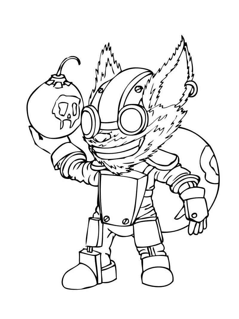 Ziggs League Of Legends coloring page