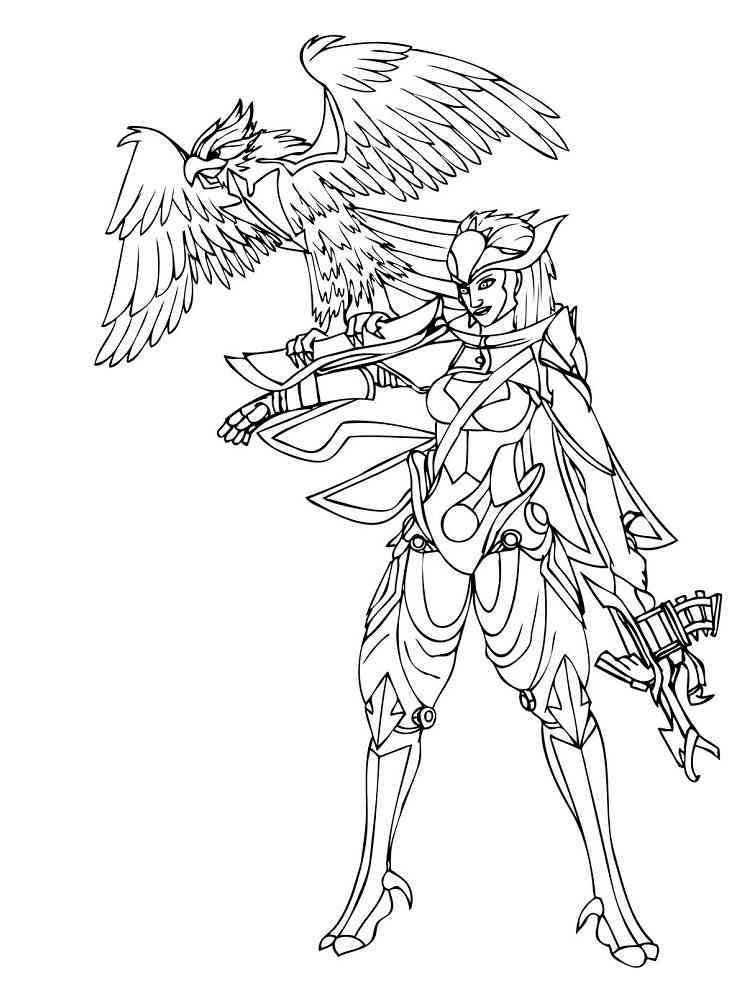 Quinn and Valor League Of Legends coloring page