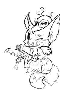 Gnar League Of Legends coloring page