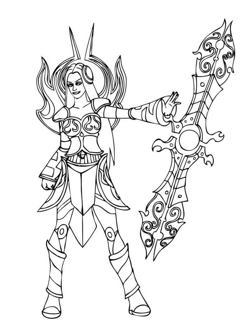League Of Legends Character 1 coloring page