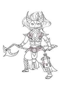 WIP Bloodmoon Thresh League Of Legends coloring page