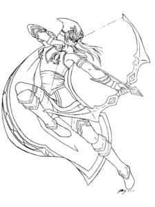 League Of Legends Ashe coloring page