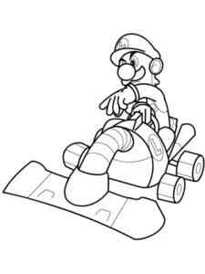 Mario from Mario Kart coloring page