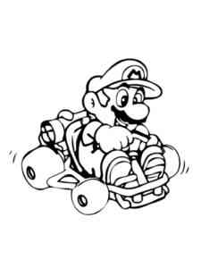Easy Mario Kart coloring page