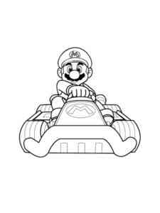 Funny Mario Kart coloring page