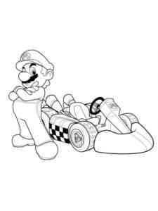 Mario Kart Game coloring page