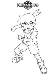 Ikki Tenryou from Medabots coloring page