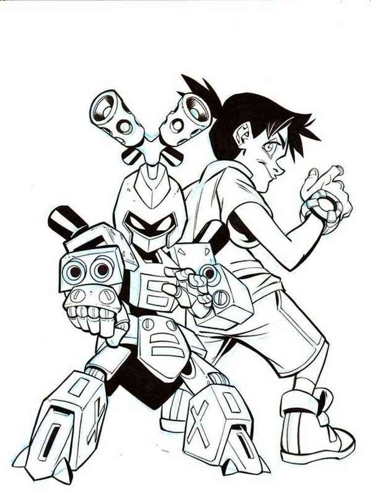 Ikki and Metabee Medabots coloring page