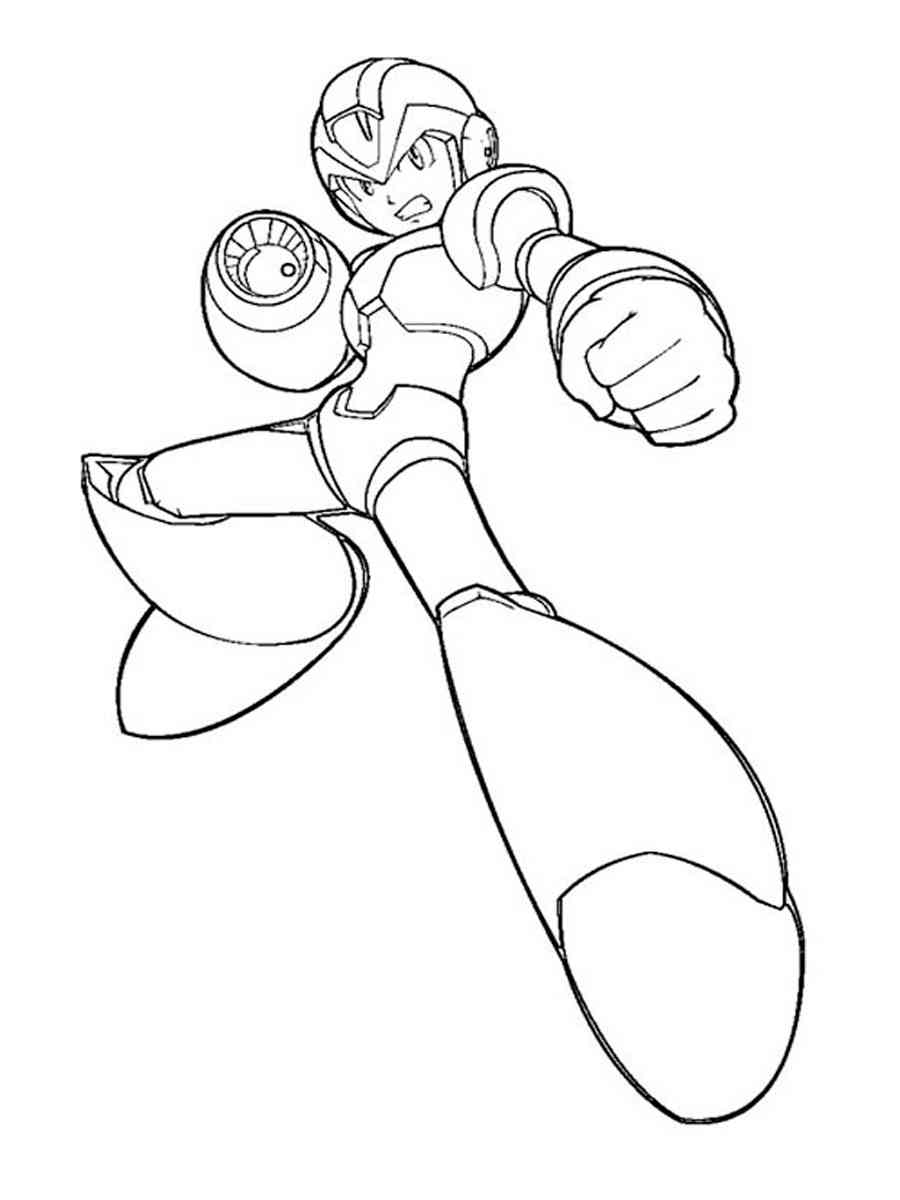 Strong Mega Man coloring page