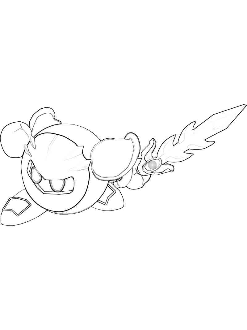 Easy Meta Knight coloring page