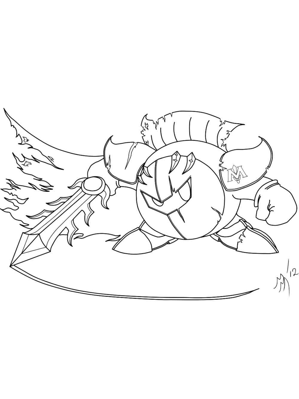 Meta Knight 7 coloring page