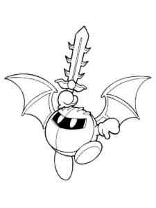 Simple Meta Knight coloring page