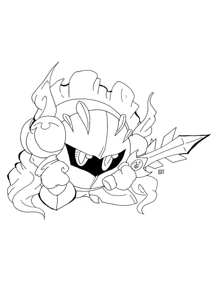 Meta Knight 3 coloring page