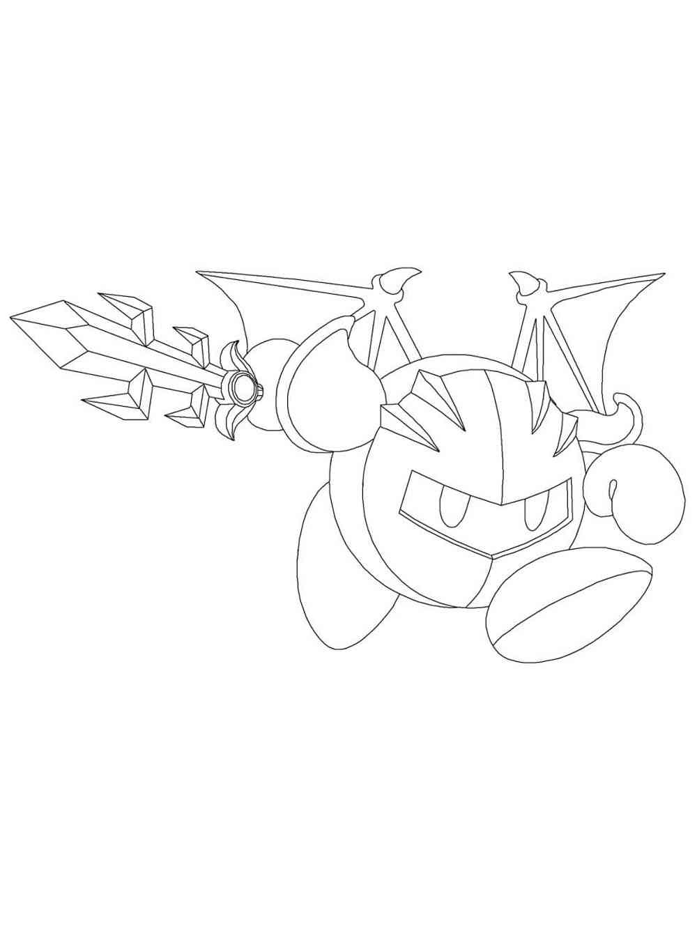 Meta Knight 5 coloring page