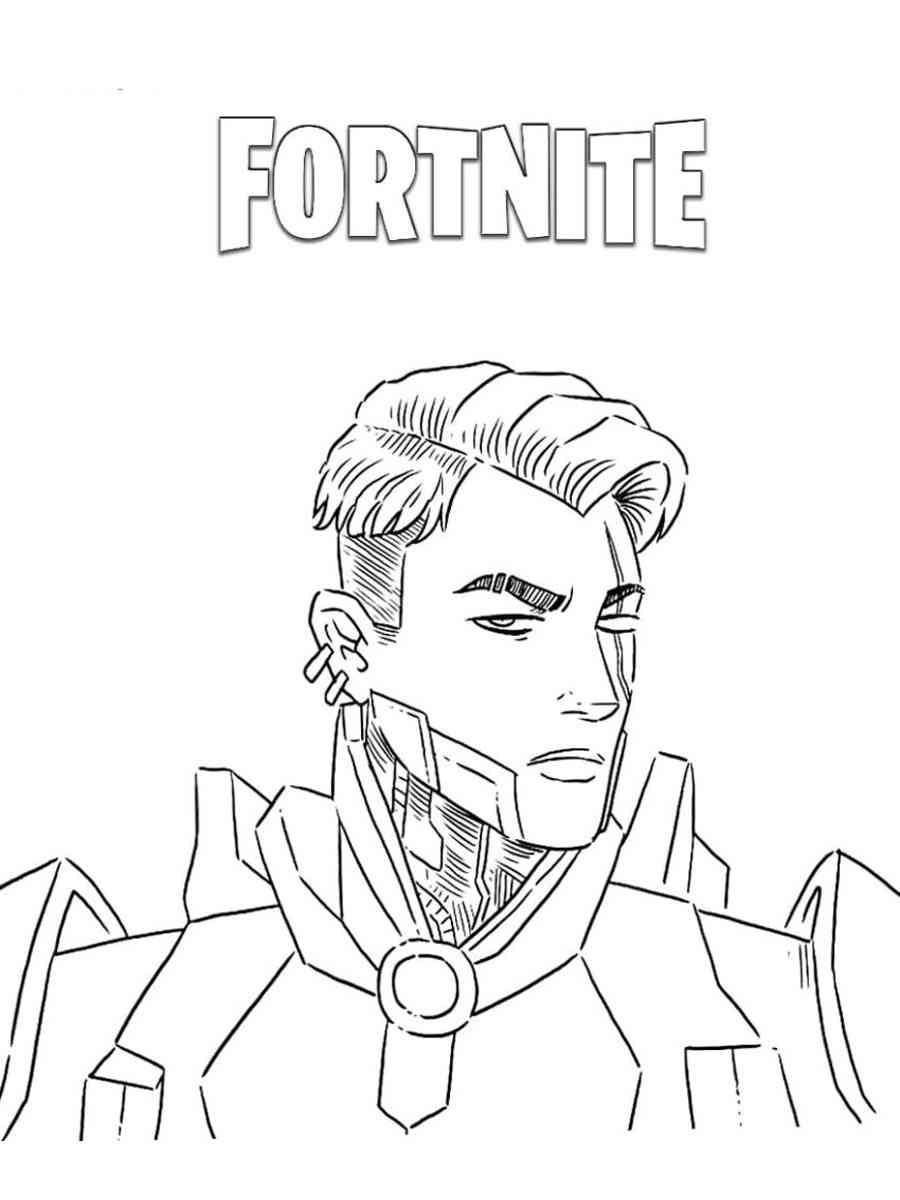 Easy Midas Fortnite coloring page
