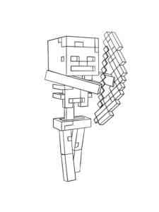 Skeleton Archer Minecraft coloring page