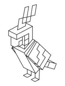 Parrot Minecraft coloring page