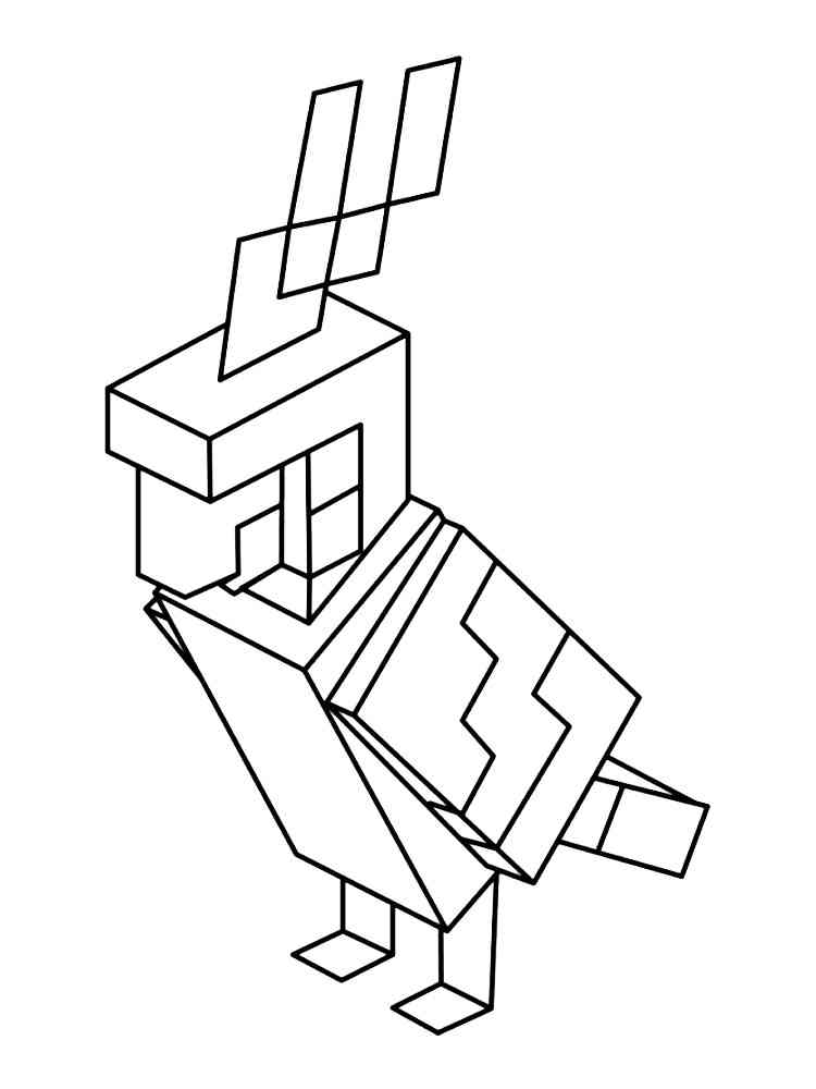 Parrot Minecraft coloring page