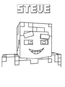 Steve Face Minecraft coloring page