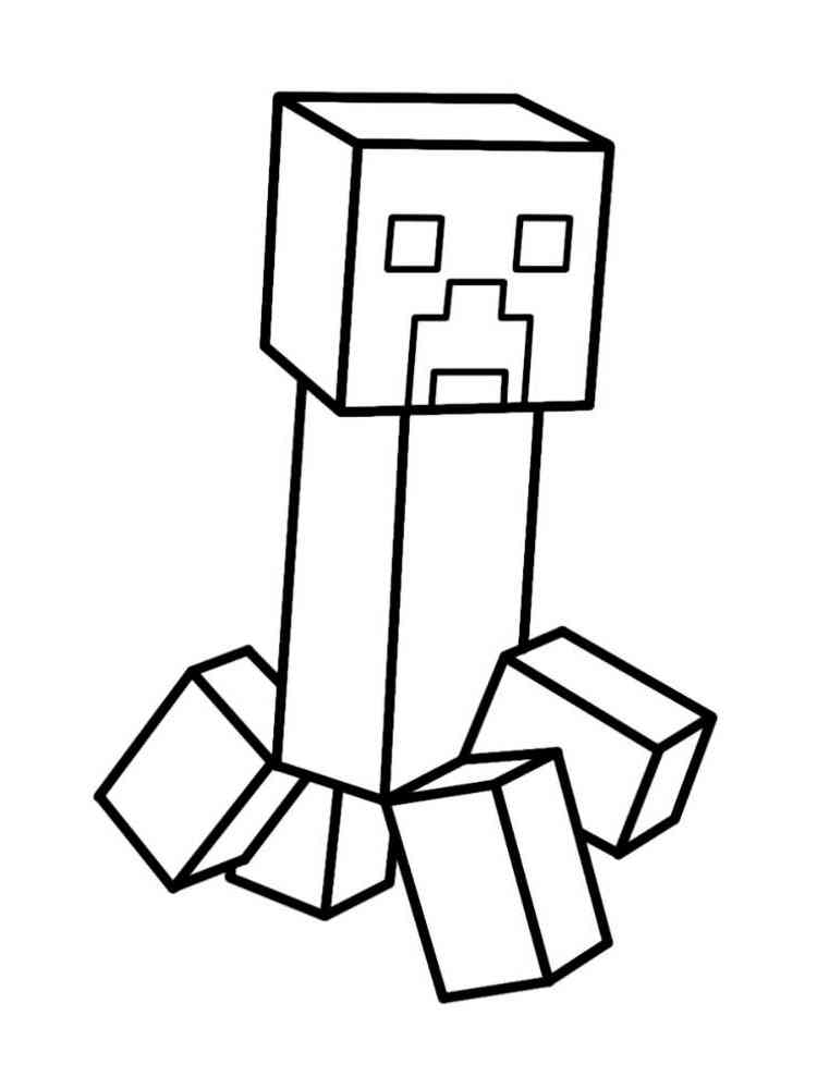 Creeper Minecraft coloring page