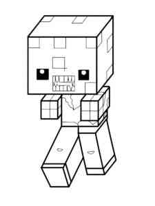 Chibi Zombie Minecraft coloring page