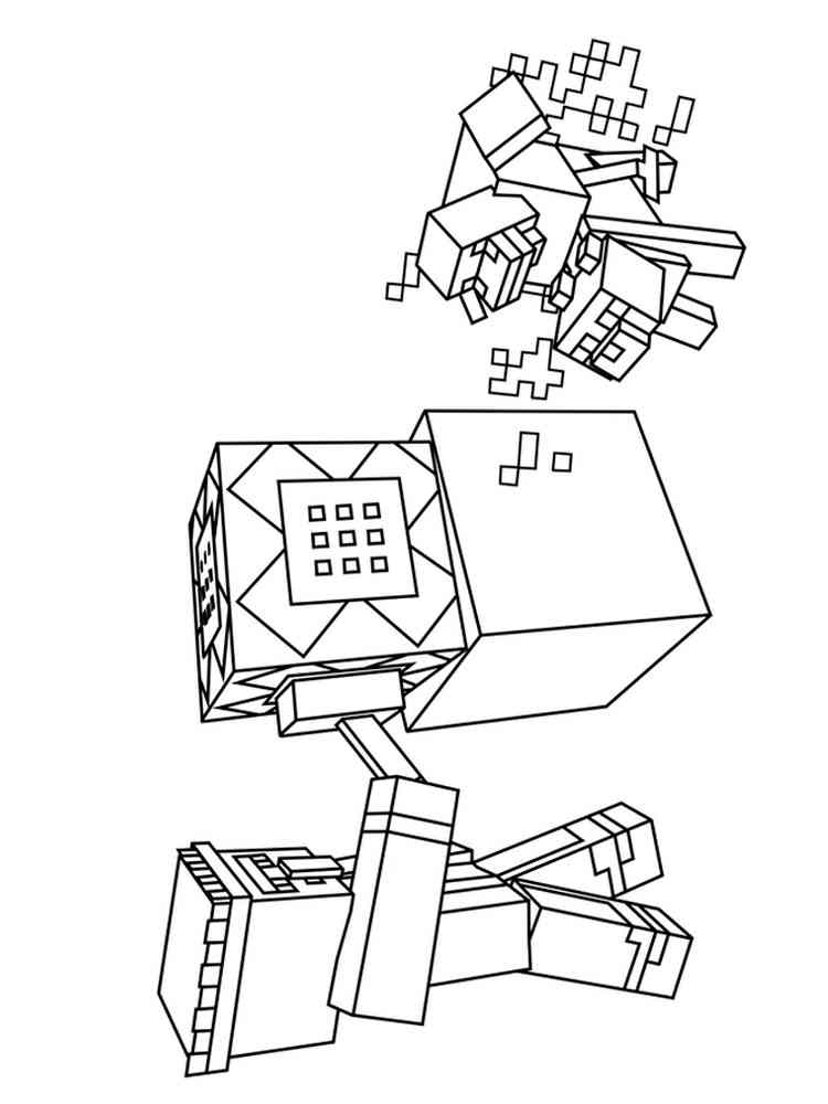 Villager Minecraft coloring page
