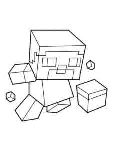 Little Steve Minecraft coloring page