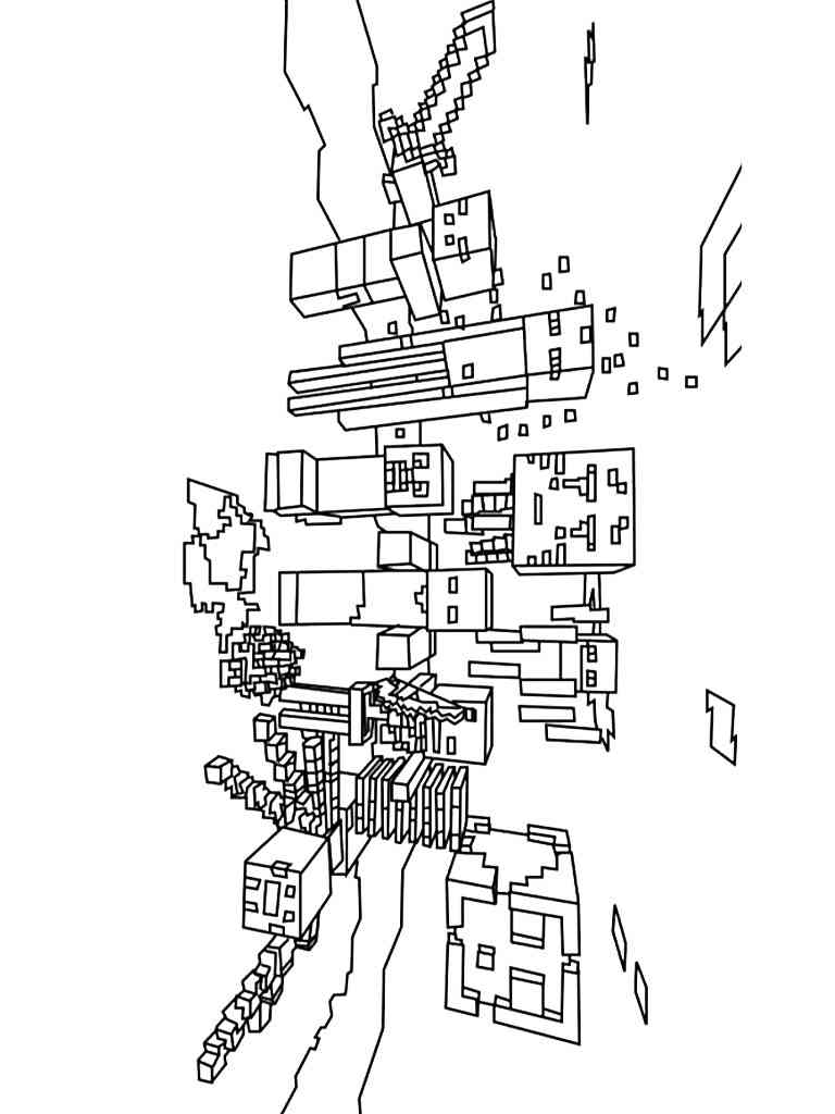 Mobs Minecraft coloring page