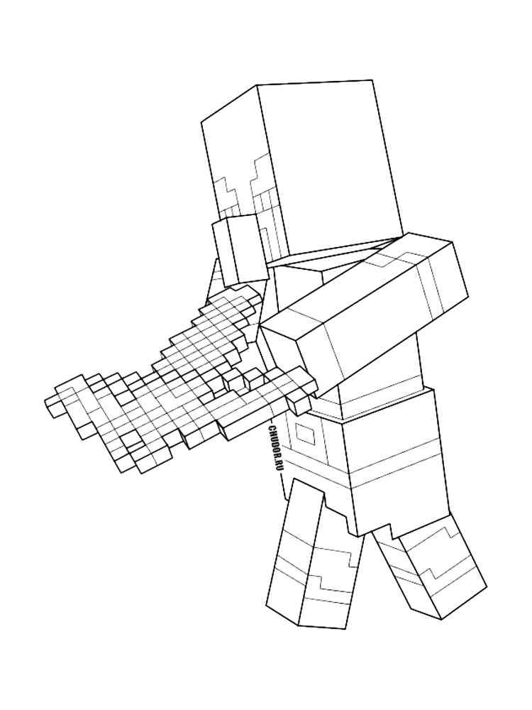 Pillager Minecraft coloring page