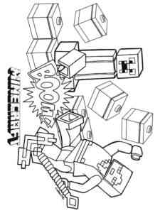 Minecraft Lego coloring page