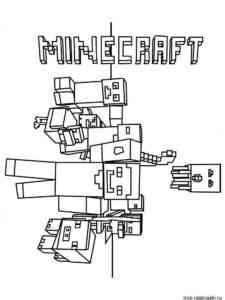 Cool Minecraft coloring page