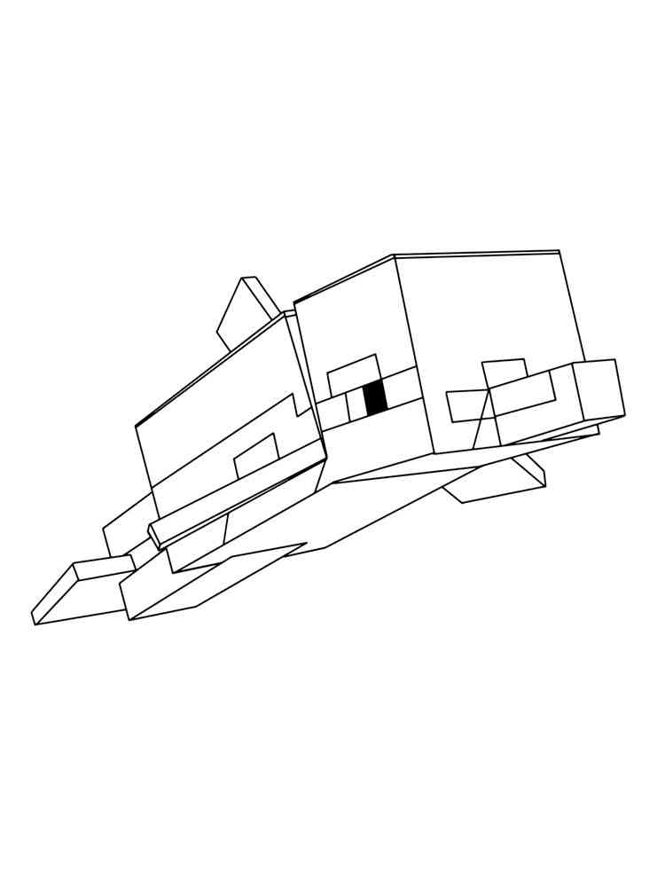 Dolphin Minecraft coloring page