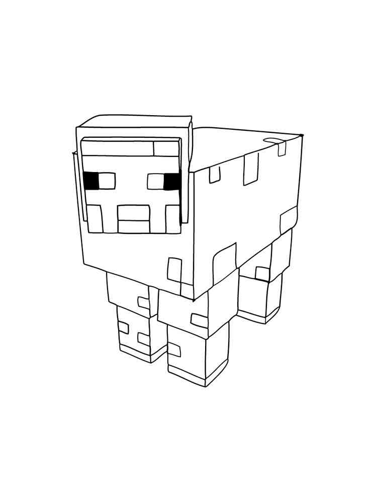 Sheep Minecraft coloring page
