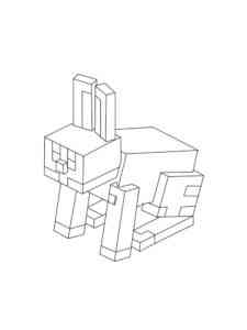 Rabbit Minecraft coloring page