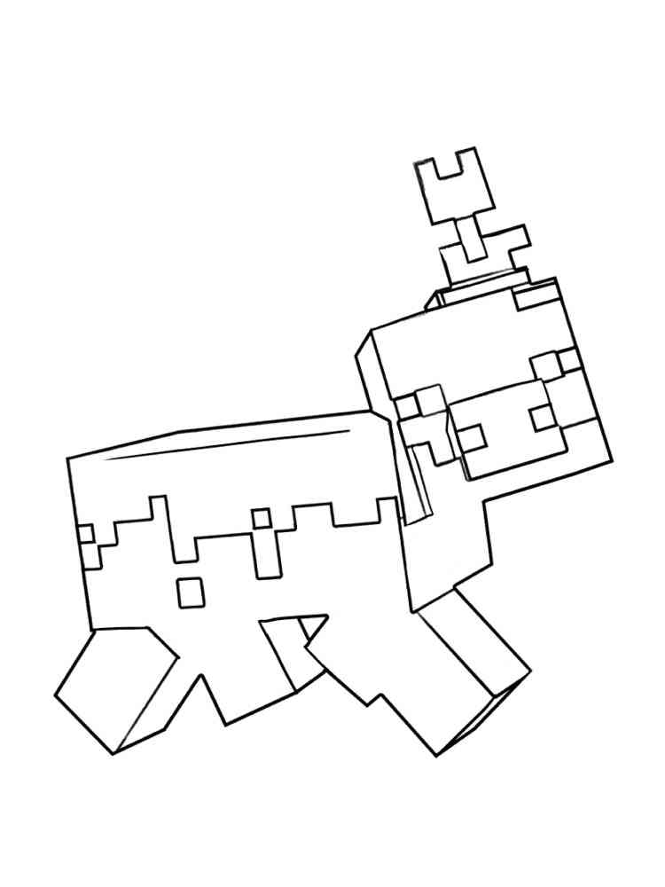 Pig Minecraft coloring page