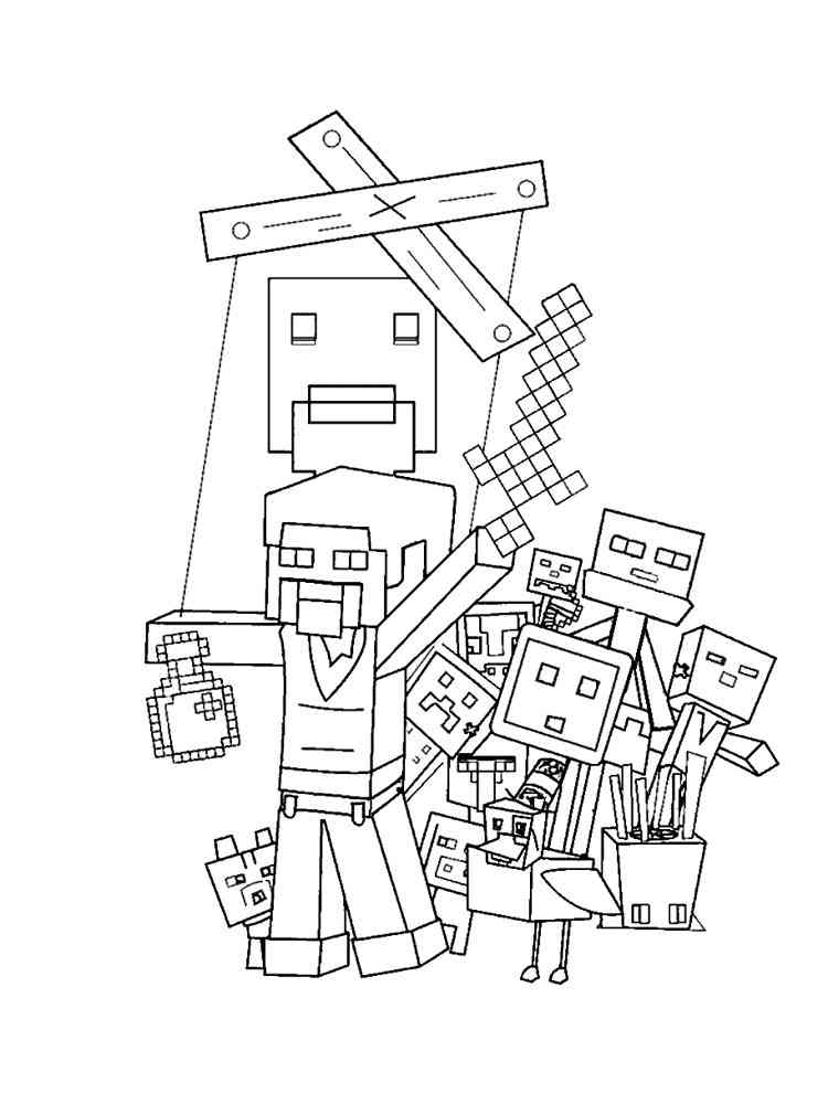 Art Minecraft coloring page