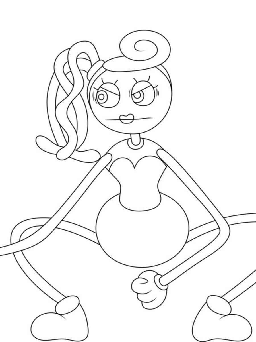 Mommy Long Legs Sitting coloring page