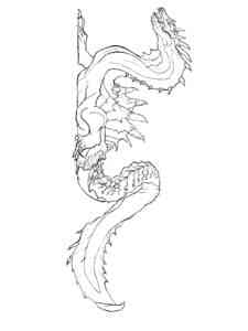 Elder Dragon Monster Hunter coloring page