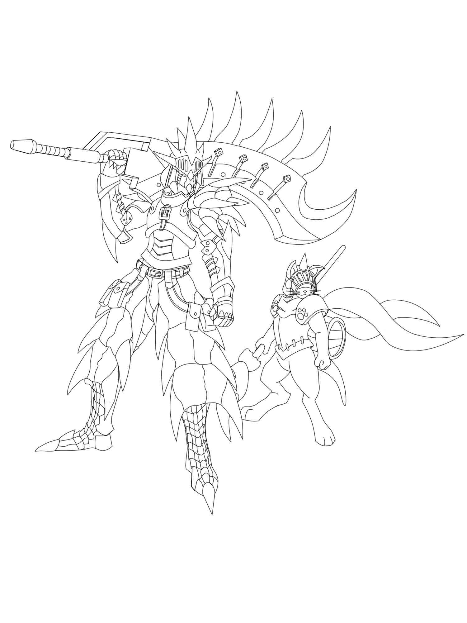 Rathalos Armor Monster Hunter coloring page