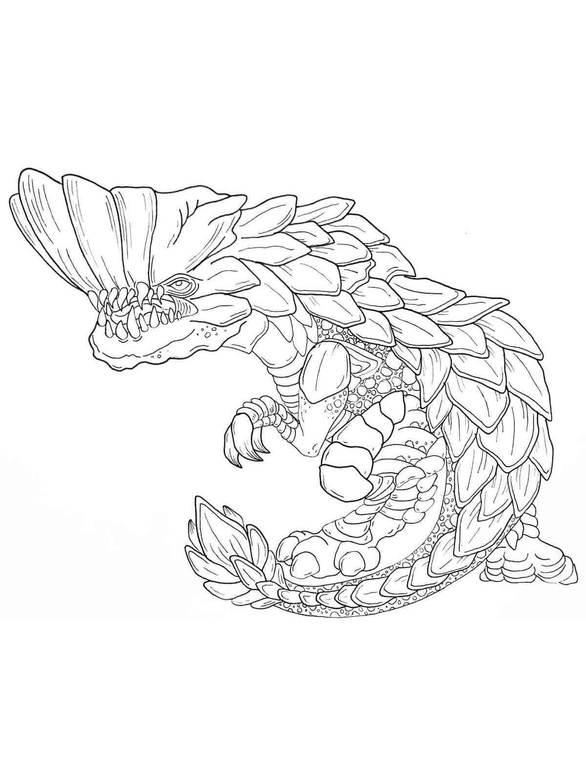Barroth Monster Hunter coloring page